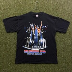 Vintage 2000 Kiss The Farewell Tour Concert Single Stitch Band Tee Shirt